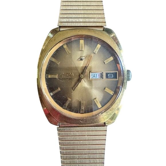 Vintage Enicar Ocean Pearl 167-01-32 Gold Plated Swiss Watch Runs Well Timepiece - Picture 1 of 10